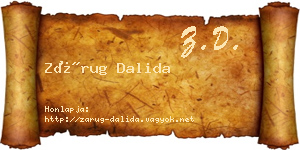 Zárug Dalida névjegykártya